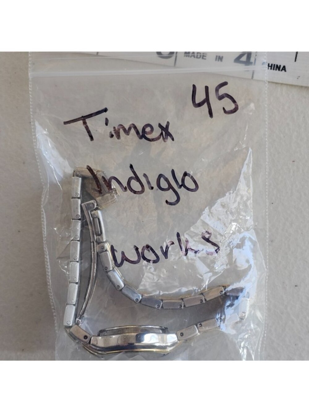Timex Indiglo WR 50M Quartz Watch Two Tone w/ Date Working Needs Service - Picture 9 of 9